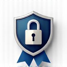 Official security badge and lock